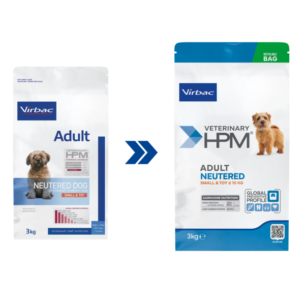Adult Neutered Dog Food Small & Toy | VETERINARY HPM®